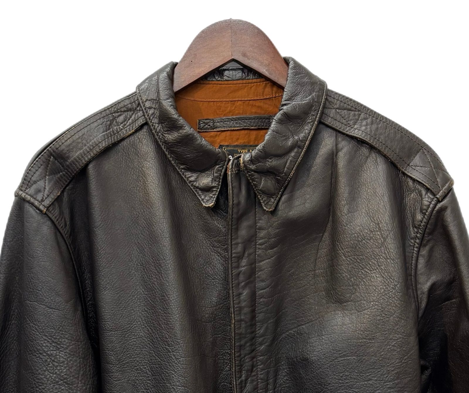 【古着】AVIREX TYPE A-2 レザージャケット XL ダークブラウン 90's AVIREX A-2 TYPE Leather Flight Jacket 90年代 アヴィレックス