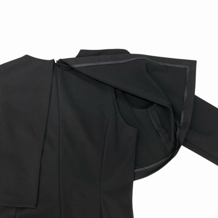 美品 Le PHILルフィル　ミラノリブジレ　黒 未使用品 2024SS LE PHIL ルフィル ポンチレイヤードドレス