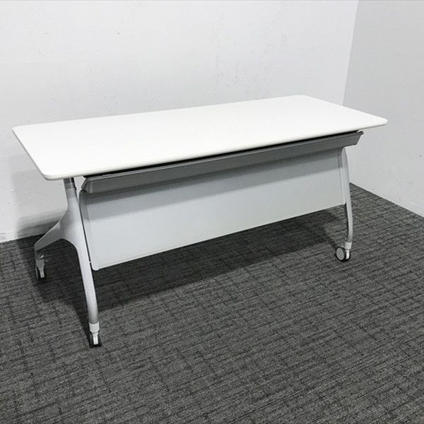 会議テーブル フラップ式 エピファイ 幕板付 W1500 コクヨ ホワイト