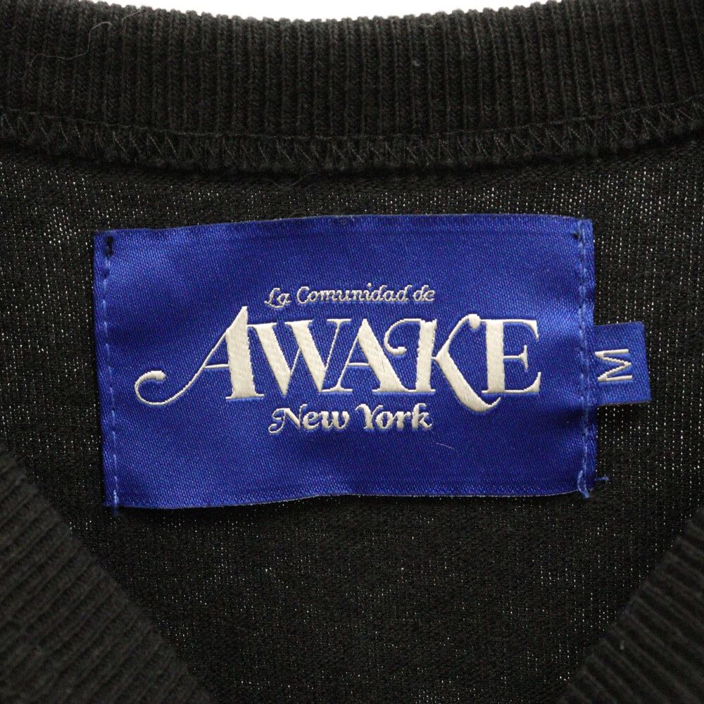 AWAKE (アウェイク) ロゴ刺繍 クルーネックスウェット