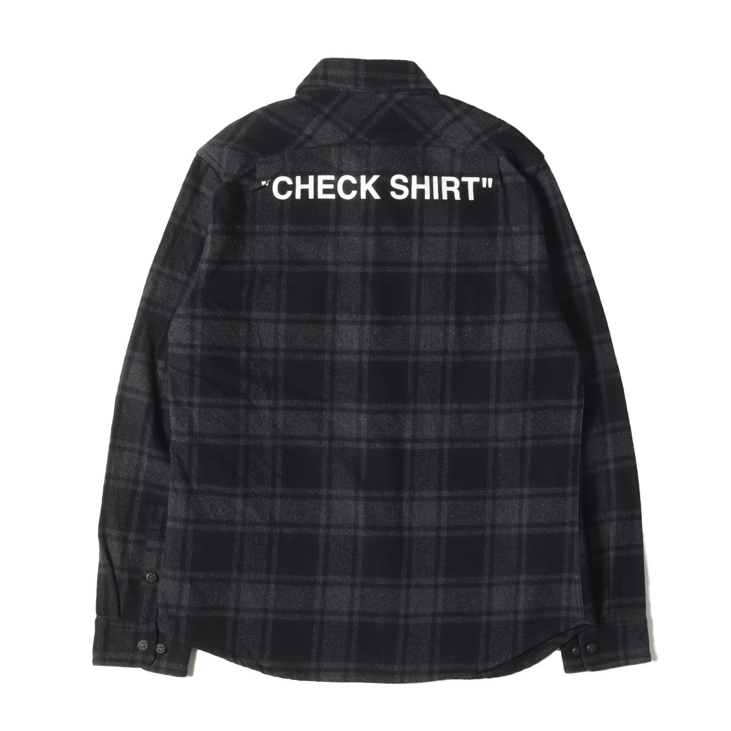 OFF-WHITE オフホワイト シャツ サイズ:M バックロ ゴヘビーウェイト 