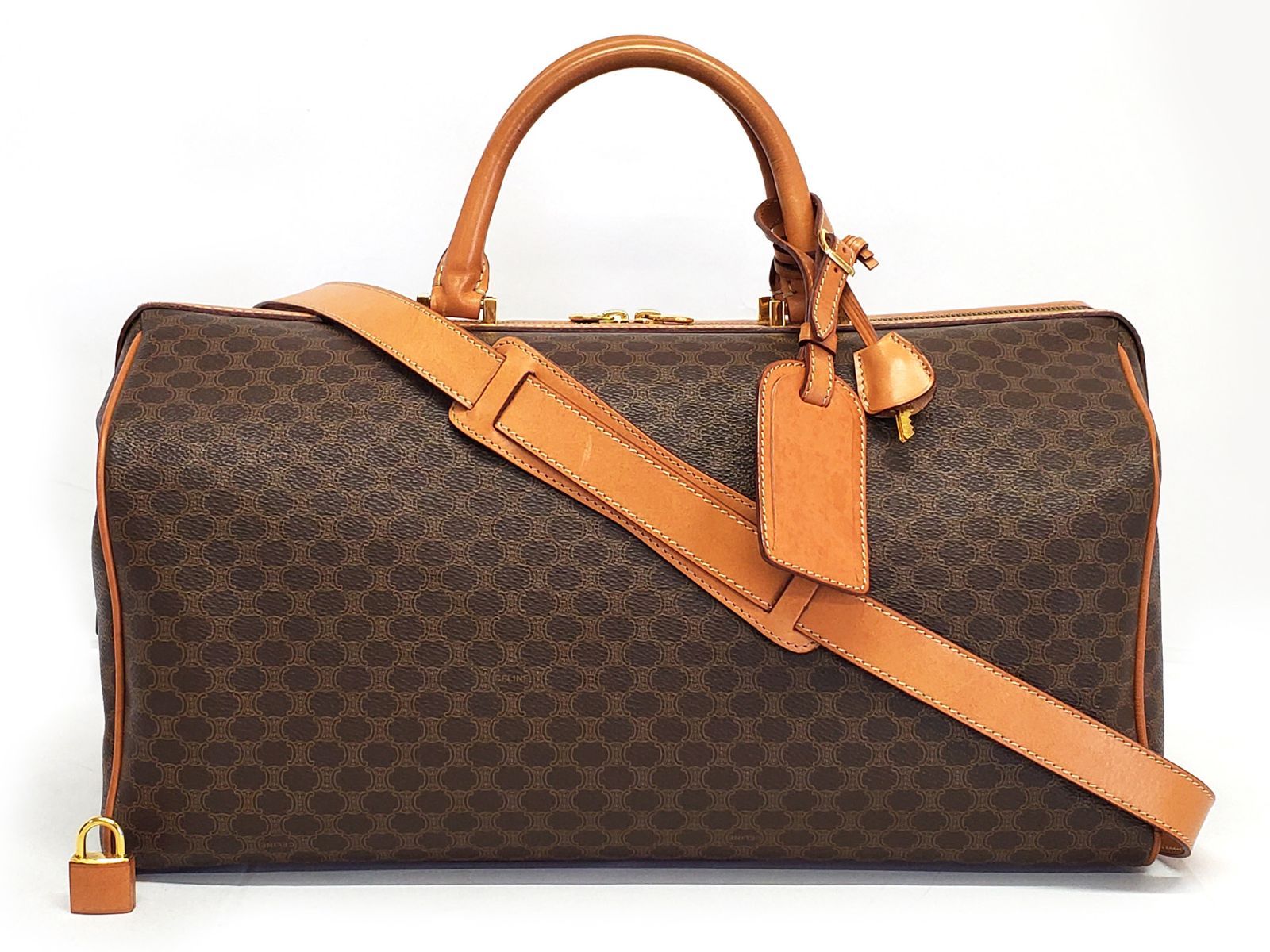D2598◇極美品【CELINE セリーヌ】マカダム柄 2wayボストン