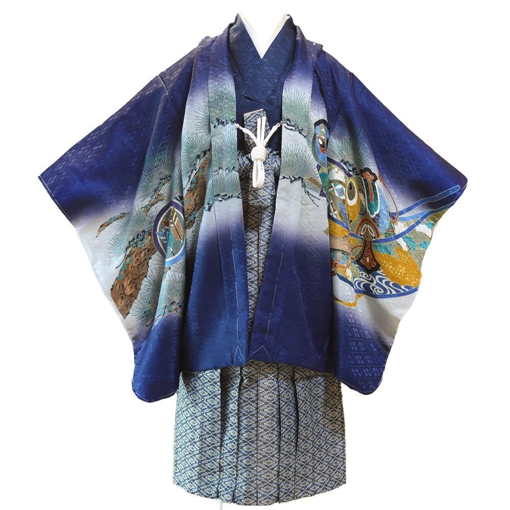 部坂呉服店ＨＥＳＡＫＡ 七五三 着物 男の子 5歳 13点 セット | 18 紺 兜に軍配