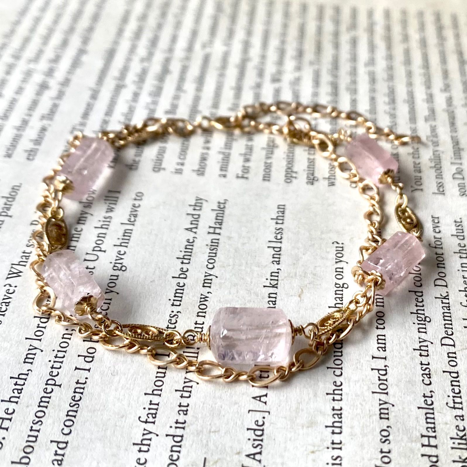 モルガナイト ごろごろブレスレット 14kgf