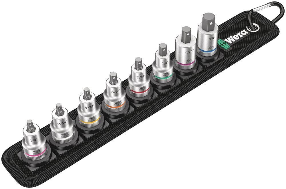 WERA ヴェラ 差込角3/8DR 8点組ヘックスプラスビットソケットセット サイクロップラチェット用 003974