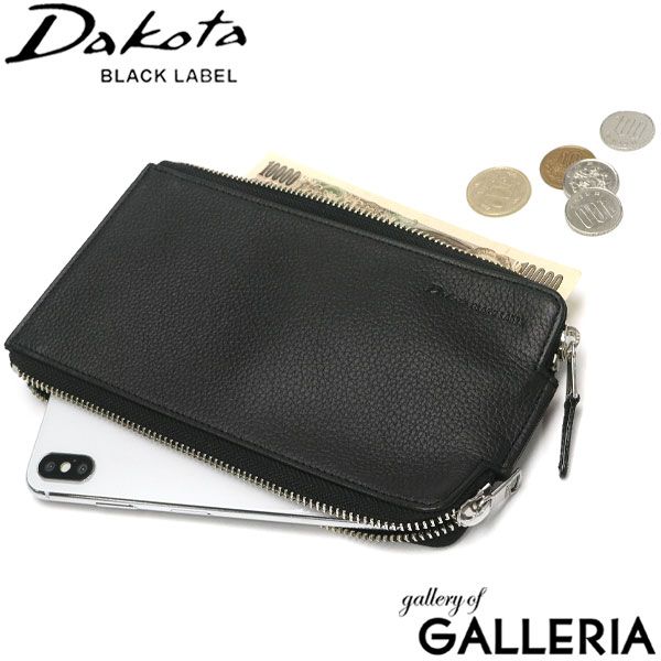 ダコタブラックレーベル 長財布 Dakota BLACK LABEL スペック2 財布 ダブルファスナー 本革 撥水 薄い 軽量 小銭入れ メンズ 0620535 ブラック(10)