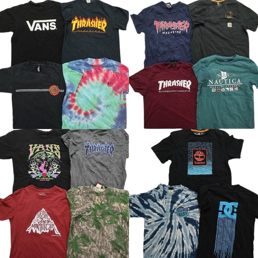 古着卸 まとめ売り ブランドMIX 半袖Tシャツ 15枚セット (メンズ S /M ) スラッシャー ノーティカ ティンバーランド カーハート MT0907