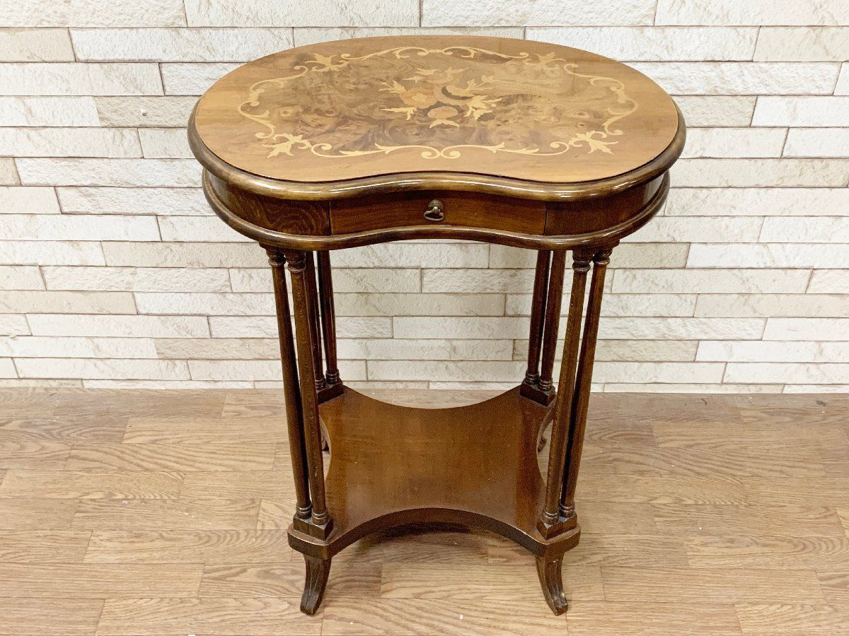 コンソールテーブル】イタリア 猫足 引出 収納 花台 飾り台 ショップ