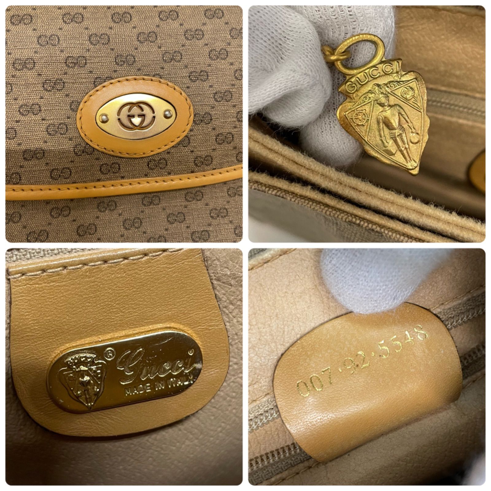 GUCCI グッチ ショルダーバッグ マイクロGG ベージュ 007・92・5548 - メルカリ