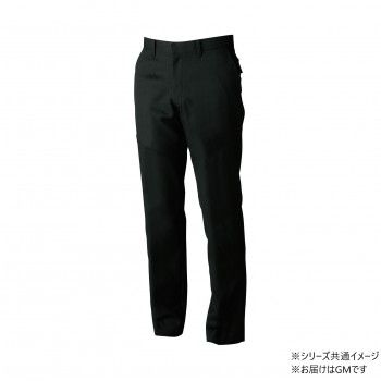 桑和 9669-99 スラックス(ノータック.脇ゴム) GMサイズ ブラック(4) SOWA