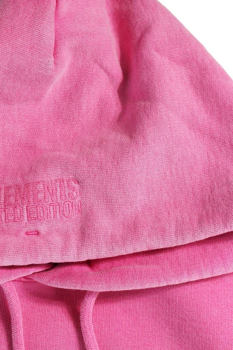 ヴェトモン  23AW  UE54HD540H WASHEDHOTPINK IGOTLUCKYプリントパーカー メンズ S ヴェトモン 23AW UE54HD540H WASHEDHOTPINK IGOTLUCKYプリントパーカー