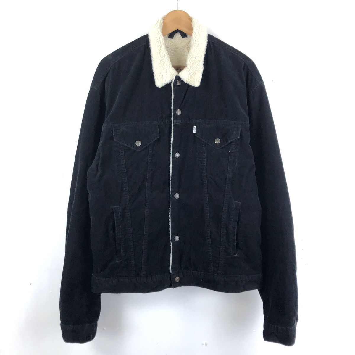 【古着】 Levi's リーバイス 71500 コーデュロイジャケット 裏ボア チュニジア製 90年代 ブラック系 メンズXL 【中古】 n047952