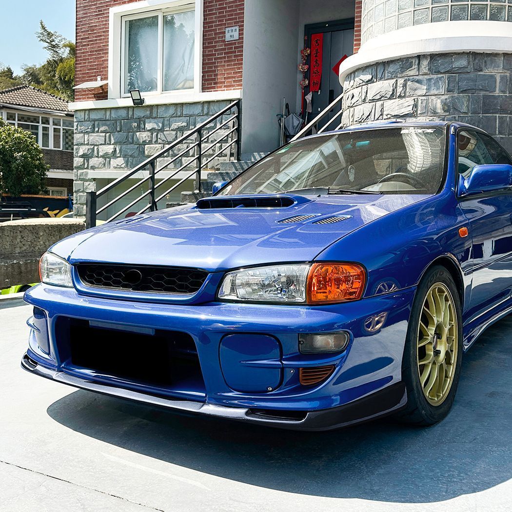 メンズ 外装パーツ Subaru インプレッサ WRX STI 1997-2001年式対応 フロントリップスポイラー エアロバンパー ABS製 ピアノブラック|カーボン調LMQ62