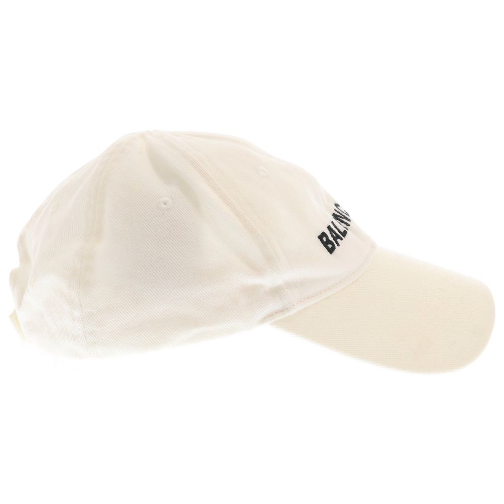 正規品BALENCIAGA バレンシアガ ホワイト ベースボールキャップ HOT，新作登場 BALENCIAGA (バレンシアガ) 17AW LOGO CAP ロゴ刺繍