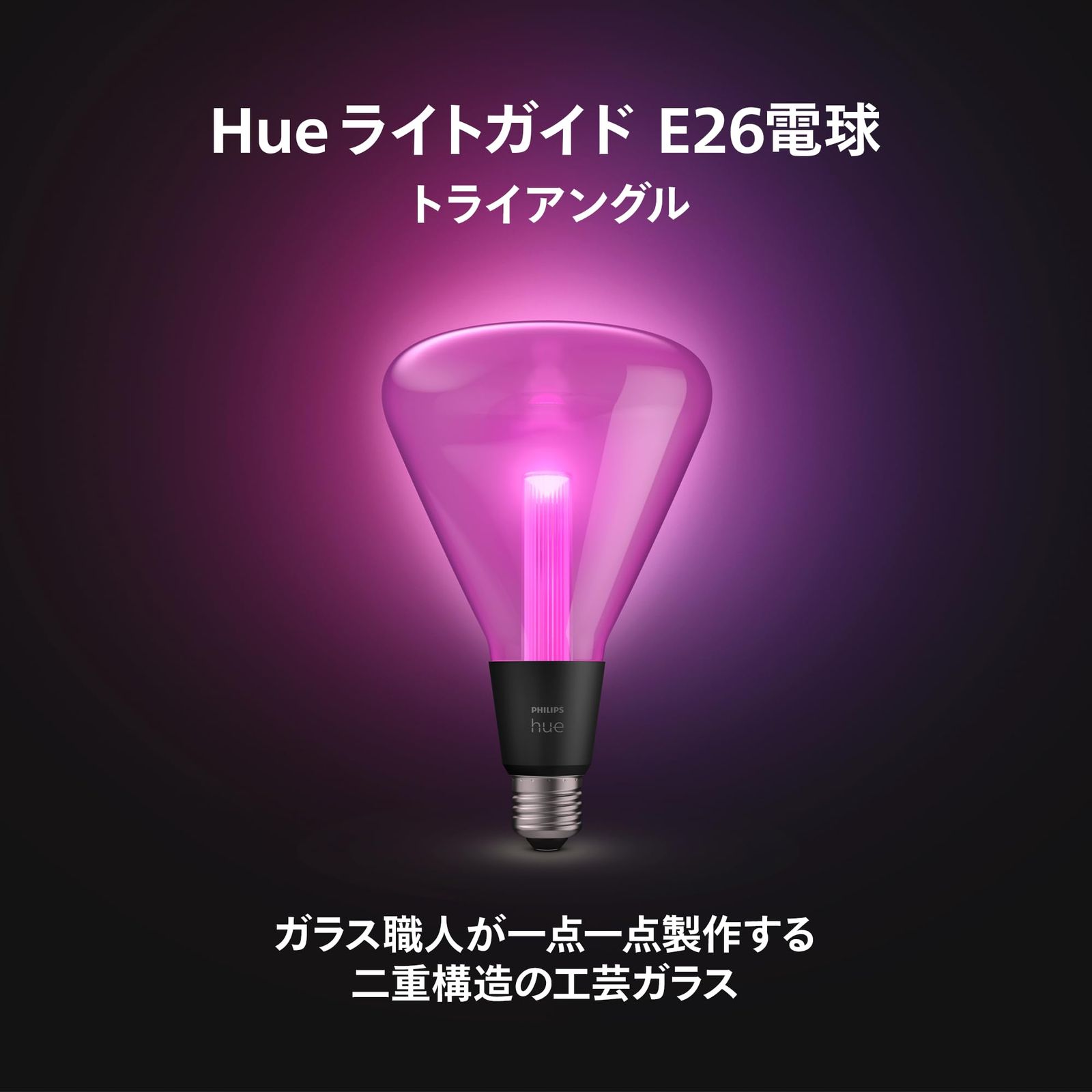 フィリップスヒュー Philips Hue スマート電球 E26 ライトガイド トライアングル - スマート照明 Alexa対応 マルチ 1600万色 電球色 昼白色 調光 調色 スマートホーム 間接照明 LED スマートライト 音声操作 アプリ NEXPOTALLINN_EU