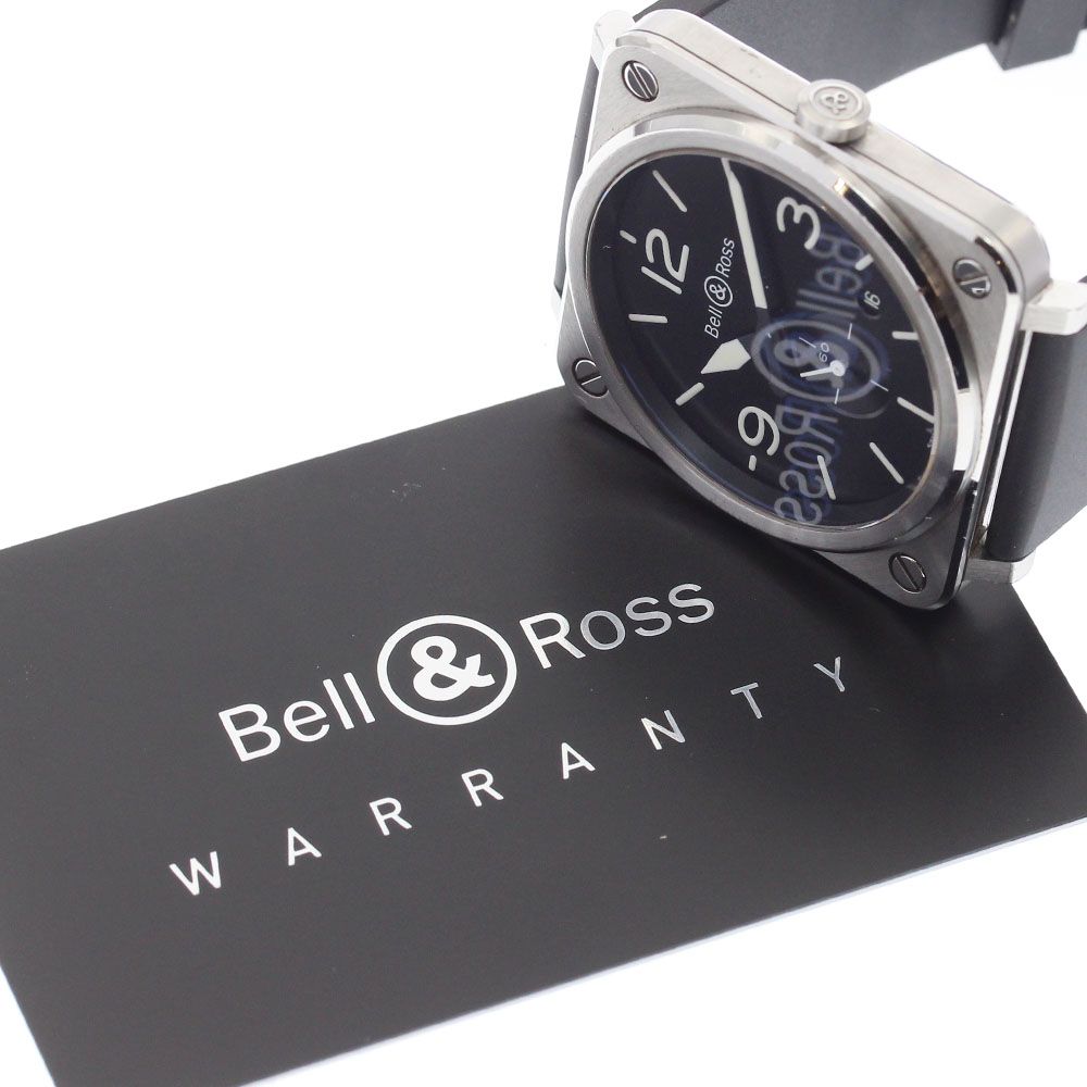 ベル＆ロス Bell＆Ross BRS-64 デイト クォーツ メンズ保証書付き_  
