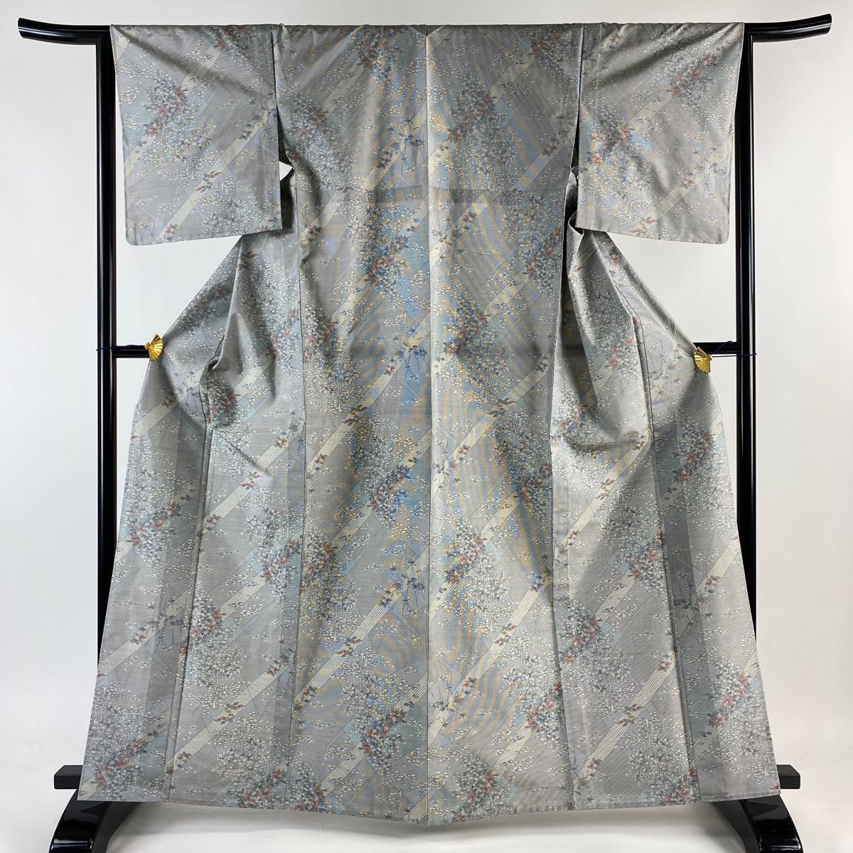 平和屋本店□極上 伝統工芸品 伊那紬 手織り 証紙付き 逸品 CZAA1822s5