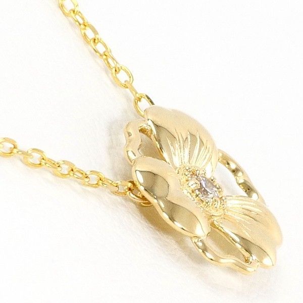 K10YG ネックレス necklace ダイヤ 総重量約1.2g 約40cm