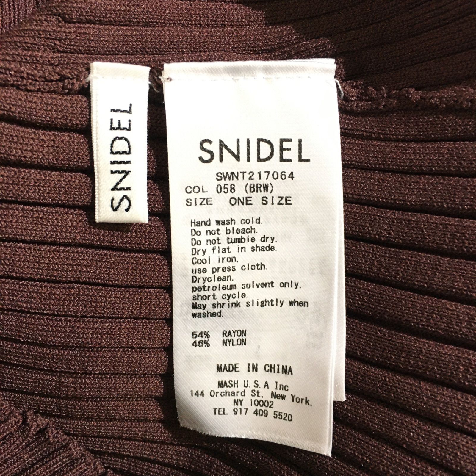 美品】SNIDEL スナイデル プリーツバックリボンノースリーブニット