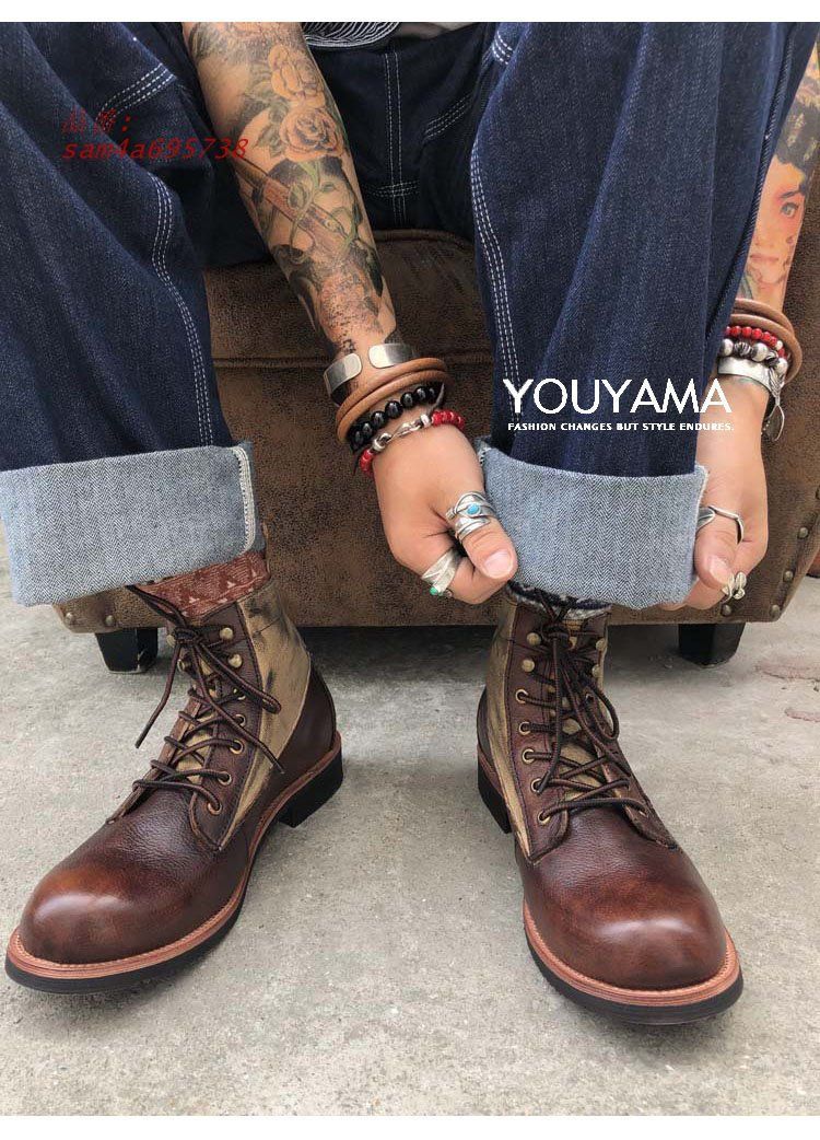 サマーセール！ ワークブーツ メンズ 靴 メンズ靴 ショートブーツ 靴 おしゃれ PU革靴 厚底 カジュアル春 紳士靴 秋 送料無料 am4a695738