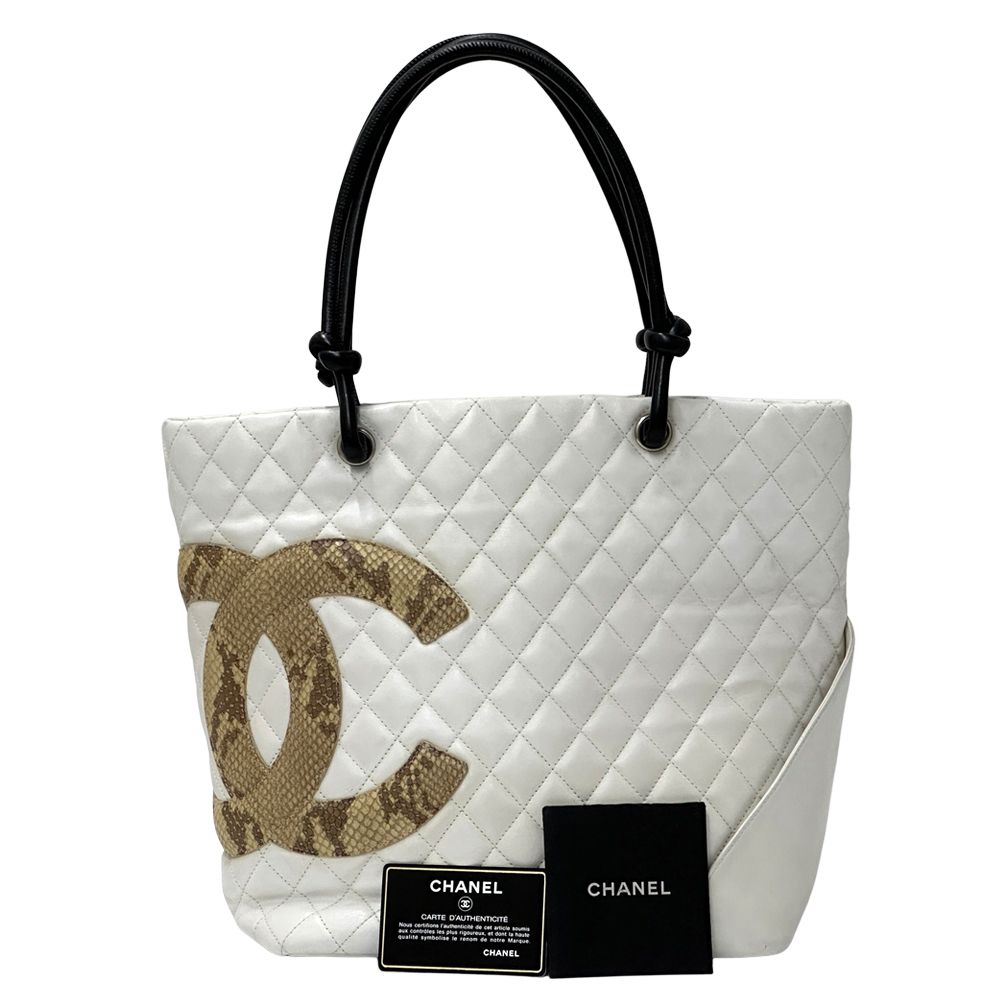 【S】CHANEL シャネル　ホワイト キルティング ハンドバッグ CHANEL シャネル ショルダーバッグ CHANEL19 サイズ:ミディアム