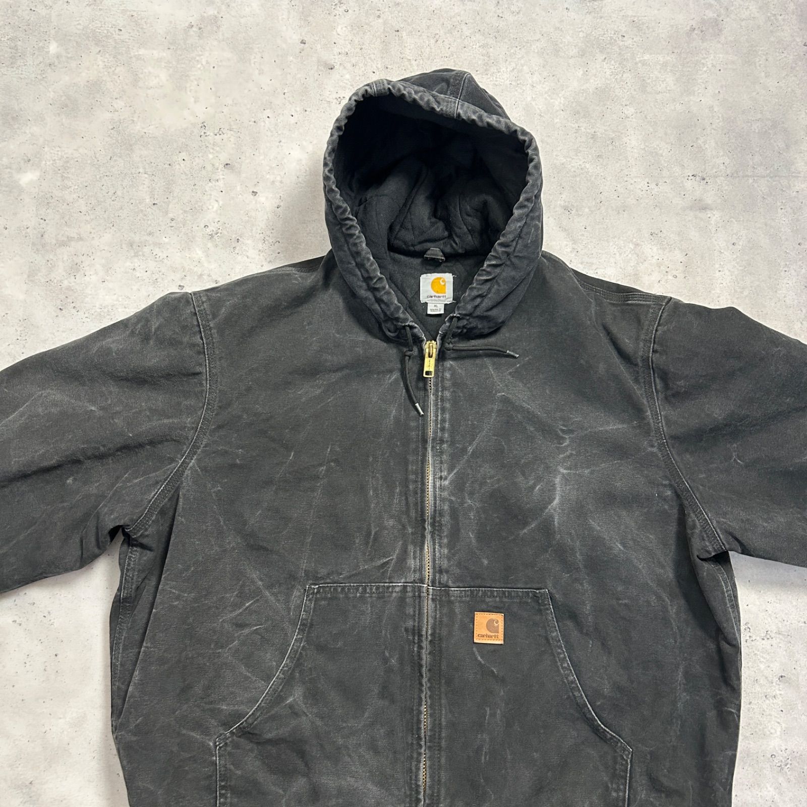 carhartt カーハート active jacket アクティブジャケット "サンドストーン" ブラック 古着