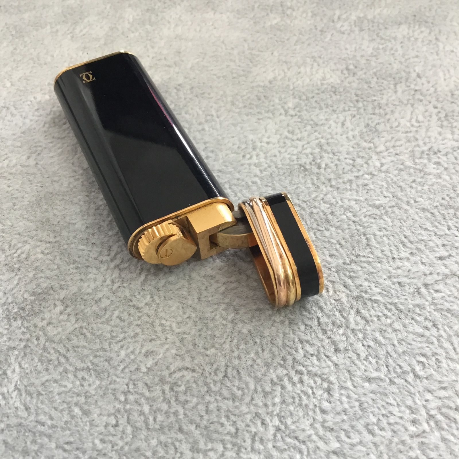 美品 希少 Cartier カルティエ ブラック ゴールド ライター - メルカリ