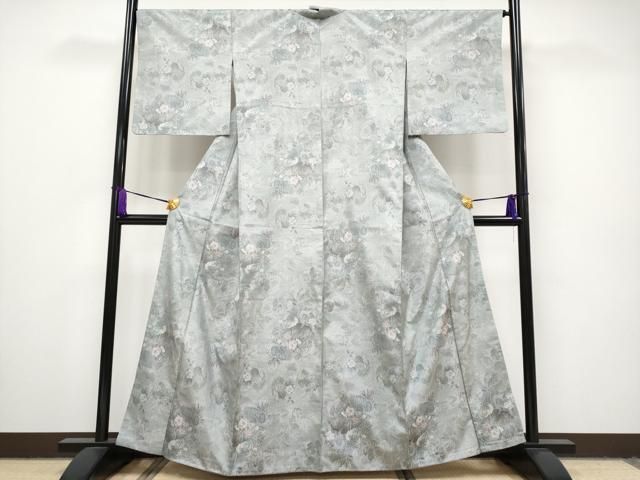 平和屋本店□極上 都喜ヱ門 本場大島紬 枝花文 藤絹織物謹製 証紙付き