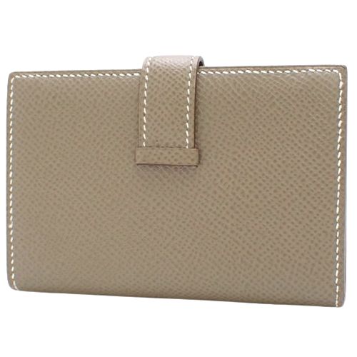 HERMES べアン ミニ エトゥープ ヴォーエプソン カードケース 名刺入れ