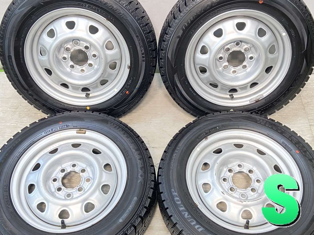 165/70R14  nダンロップ ウィンターマックス WM02 n　 TOPY V6A n14x5.0  100/114.3-4穴 n中古タイヤ スタッドレスタイヤ ホイールセット 4本セットn w14240822107