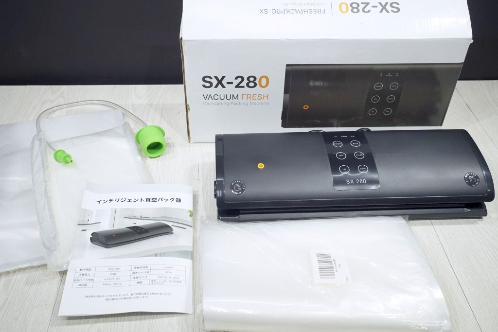 真空パック機 フードシーラー SX-280 真空パック用袋付き - メルカリ