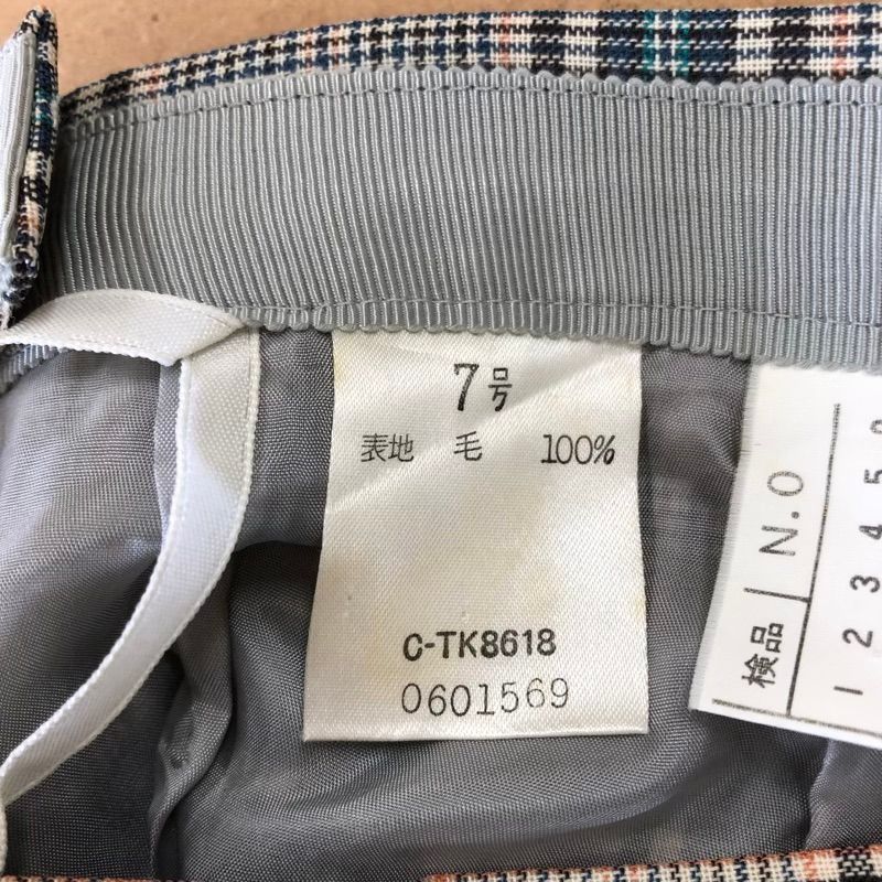 レリアン leilian スカート チェック 裏地付き ロング ファスナー ベージュ プリーツ 黒 緑 7サイズ 2025092100214 GULLKHAN_COM