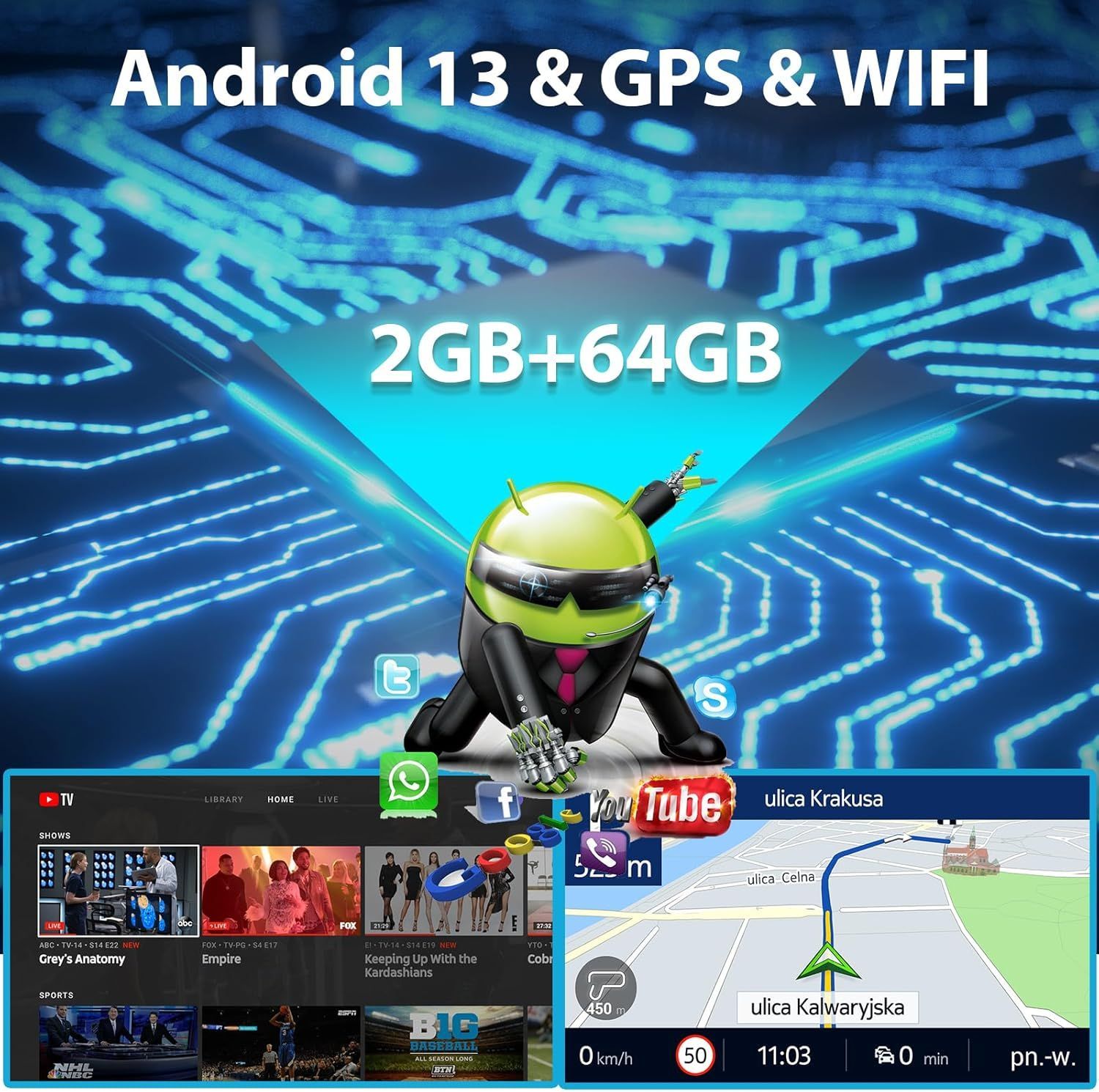 7インチタッチスクリーン 1080Pスクリーン 2 Dinカーステレオのラジオ Bluetooth WIFI FM RDSラジオ 無線LAN AHDカメラ USB