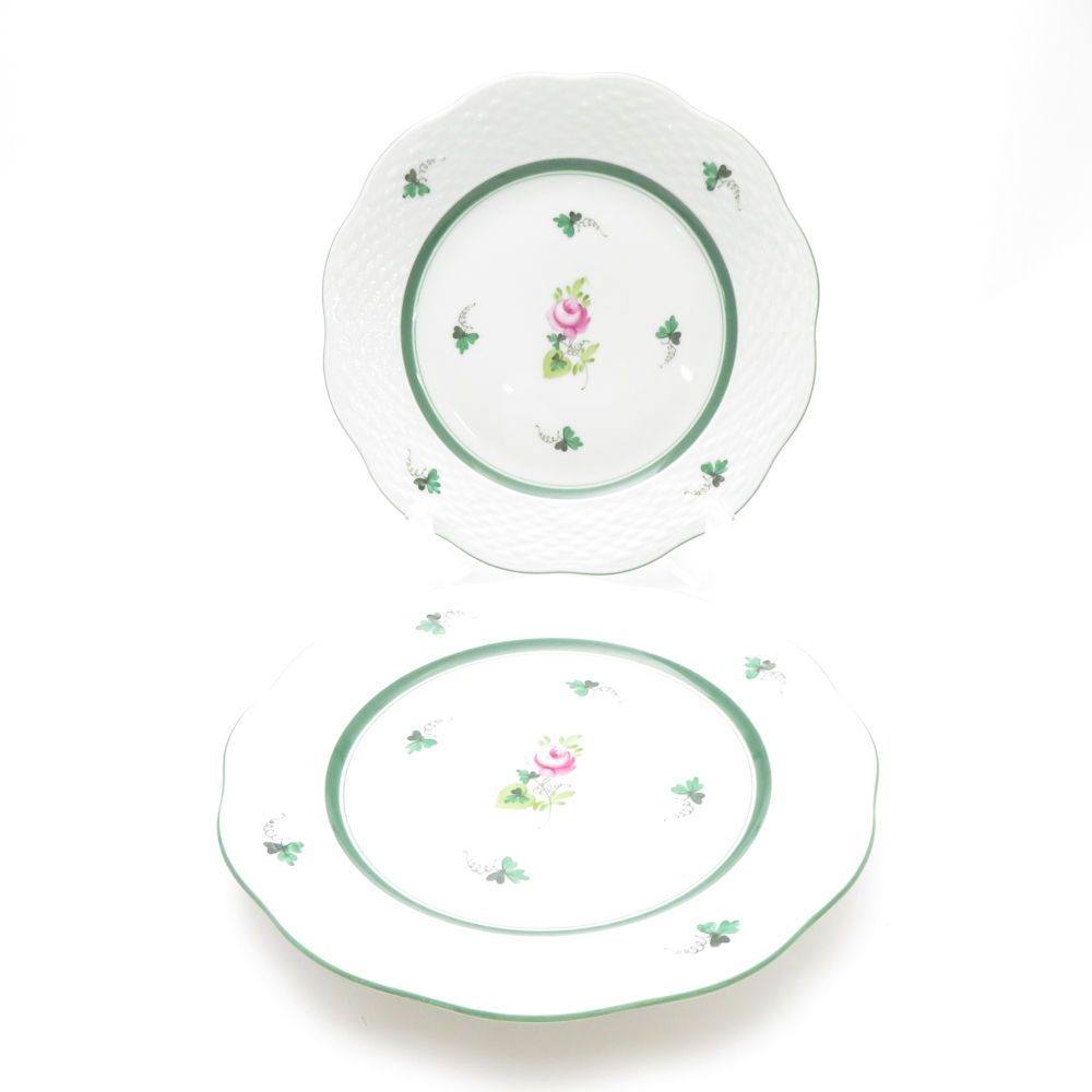 美品 Herend ヘレンド ウィーンの薔薇 VRH 517 中皿 2枚 ペア 19cm