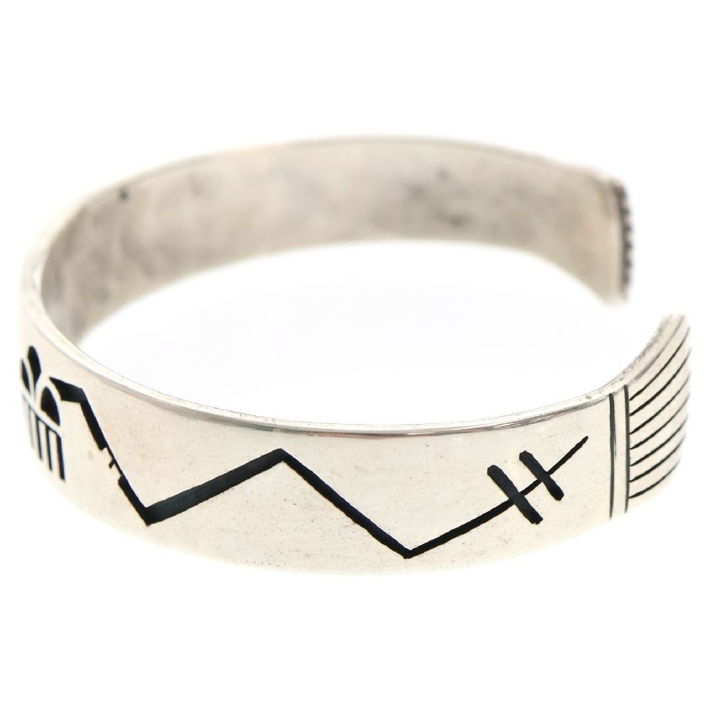 ホピ族 ジェイソンタカラ オーバーレイ 14K バングル インディアン