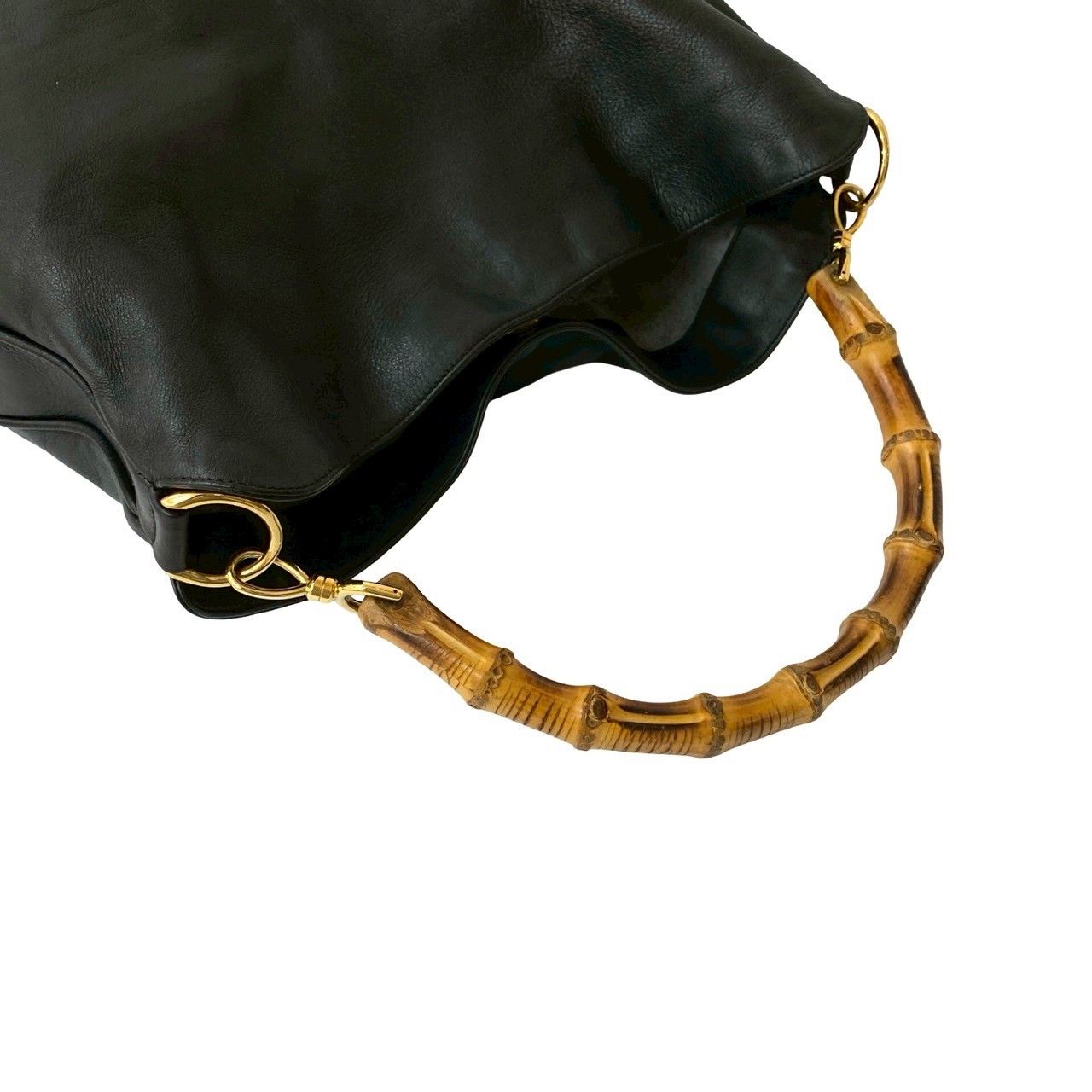 美品] GUCCI グッチ バンブー ショルダーバッグ 2way オールレザー