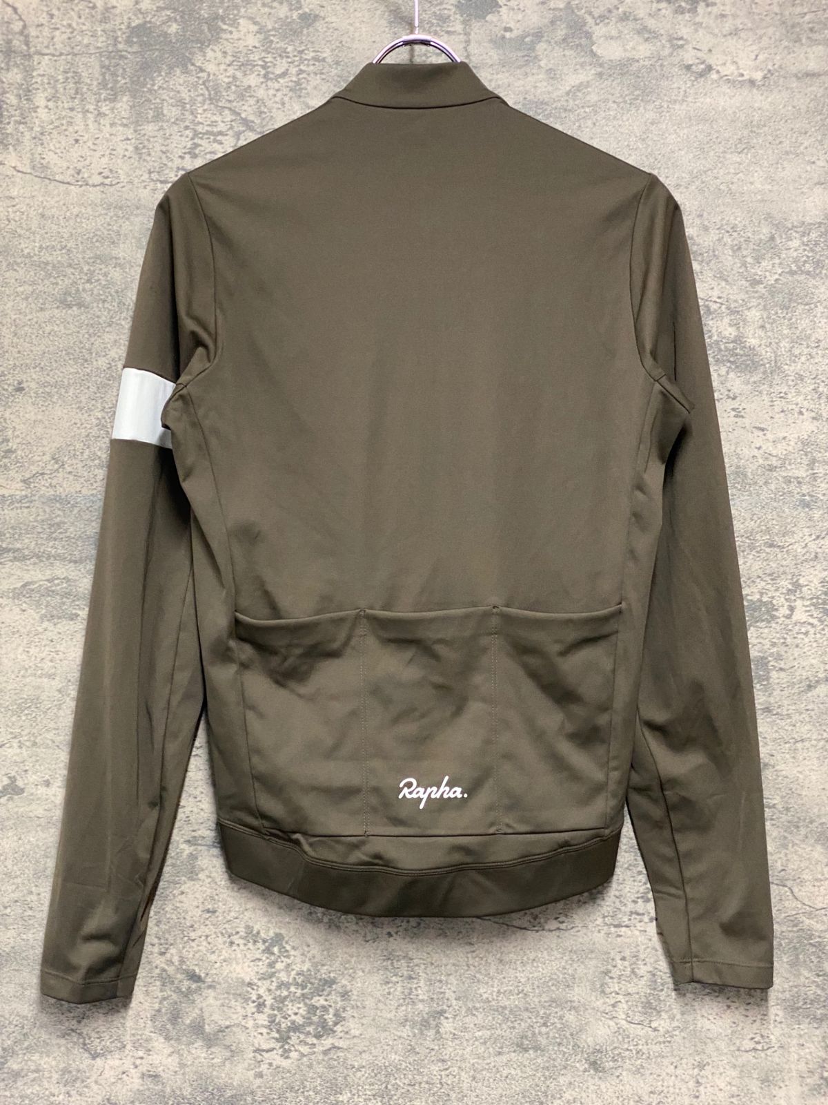 JK768 ラファ Rapha MEN S CORE THERMAL LONG SLEEVE JERSEY 長袖 サイクルジャージ オリーブ S 裏起毛
