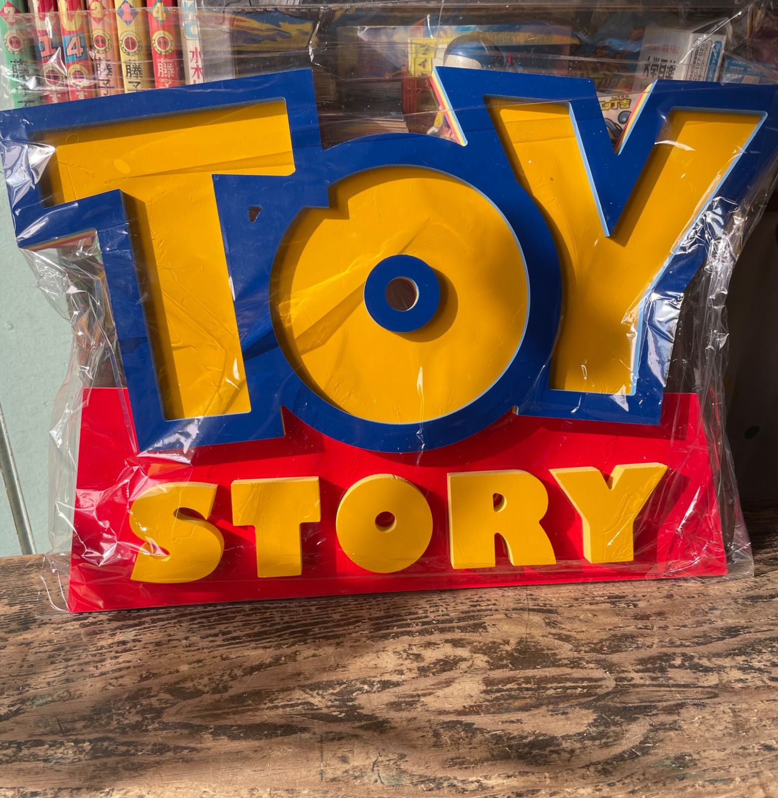 【再入荷】貴重！トイストーリーロゴパネル　TOYSTORYロゴ