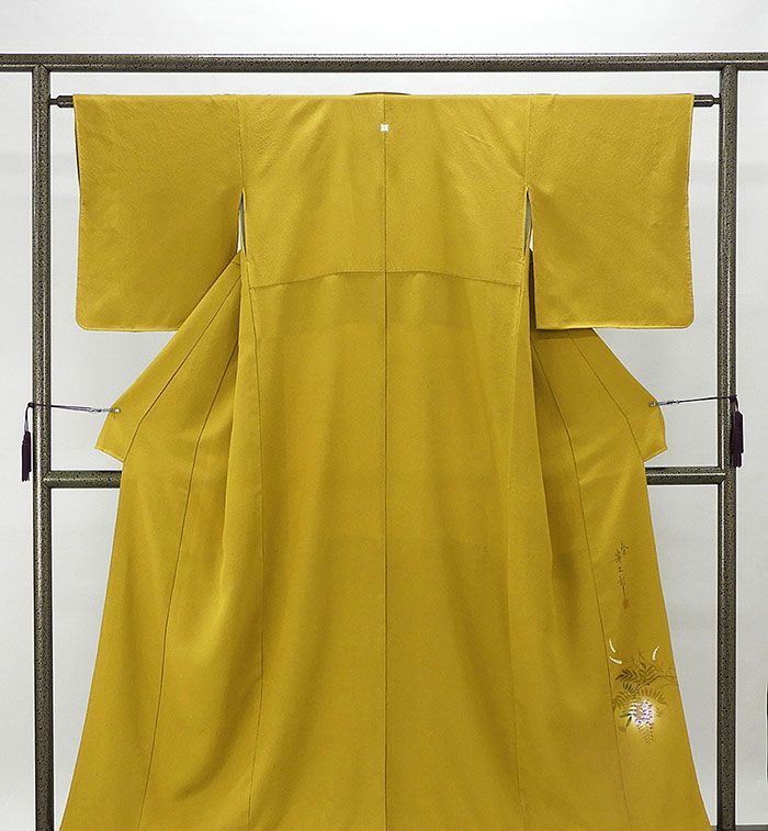 色無地 正絹 染色作家 二代目清次郎作 身丈156cm 裄丈62.5cm 色無地 四