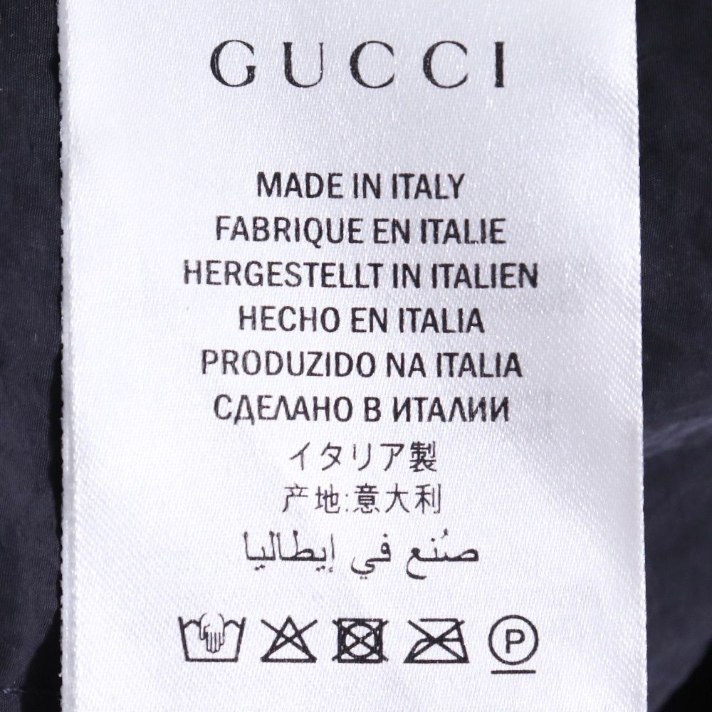 GUCCI ウェブインターシャ オーバーサイズ ナイロンジャケット Sサイズ ブラック 545556 XJAC4 KANDAIZUMI_COM