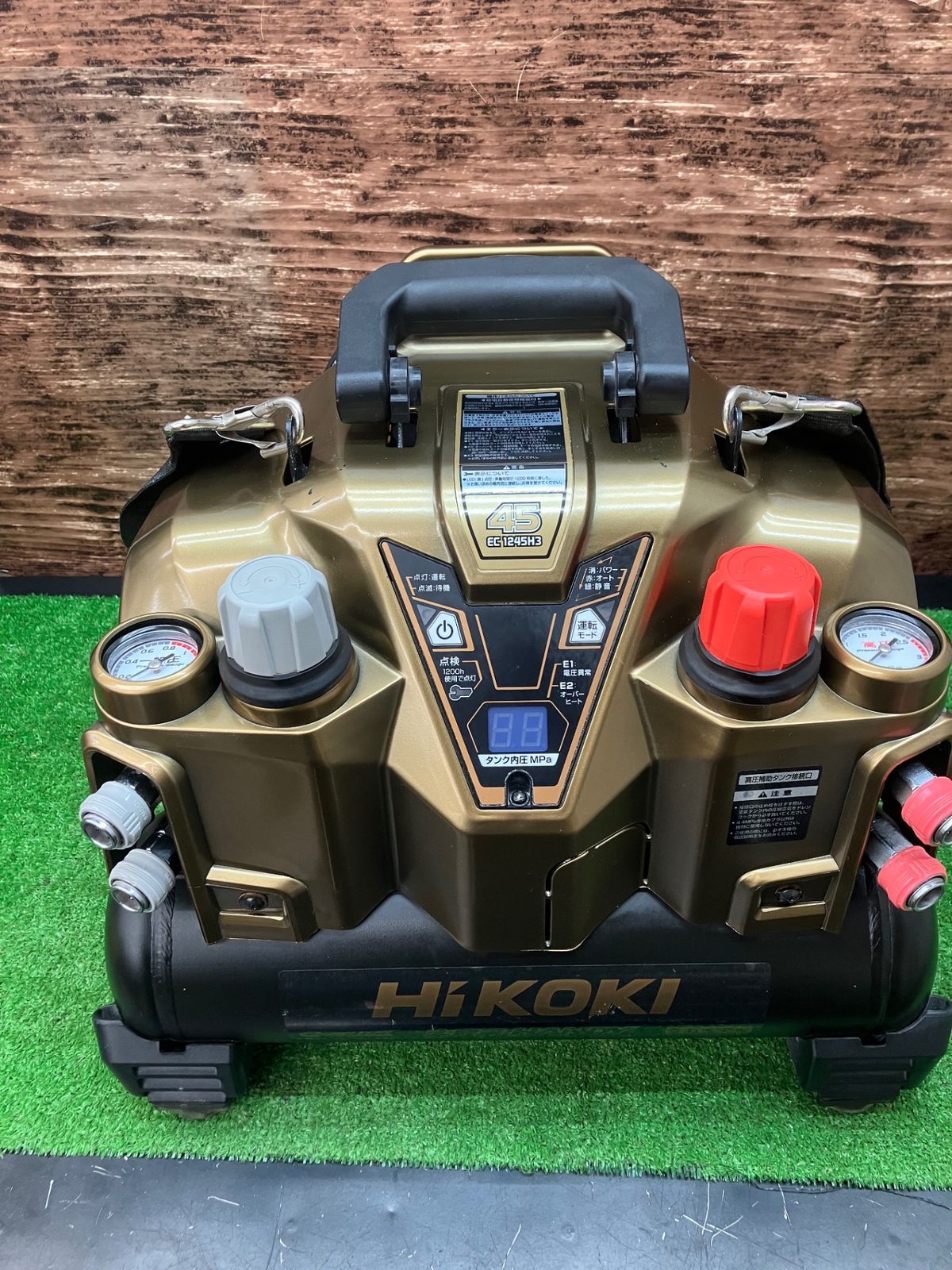 HiKOKI 旧 日立工機 高圧|一般圧対応 エアコンプレッサー EC1245H3 TN BG ブラック＆ゴールド 色 セキュリティ機能無し 川越店