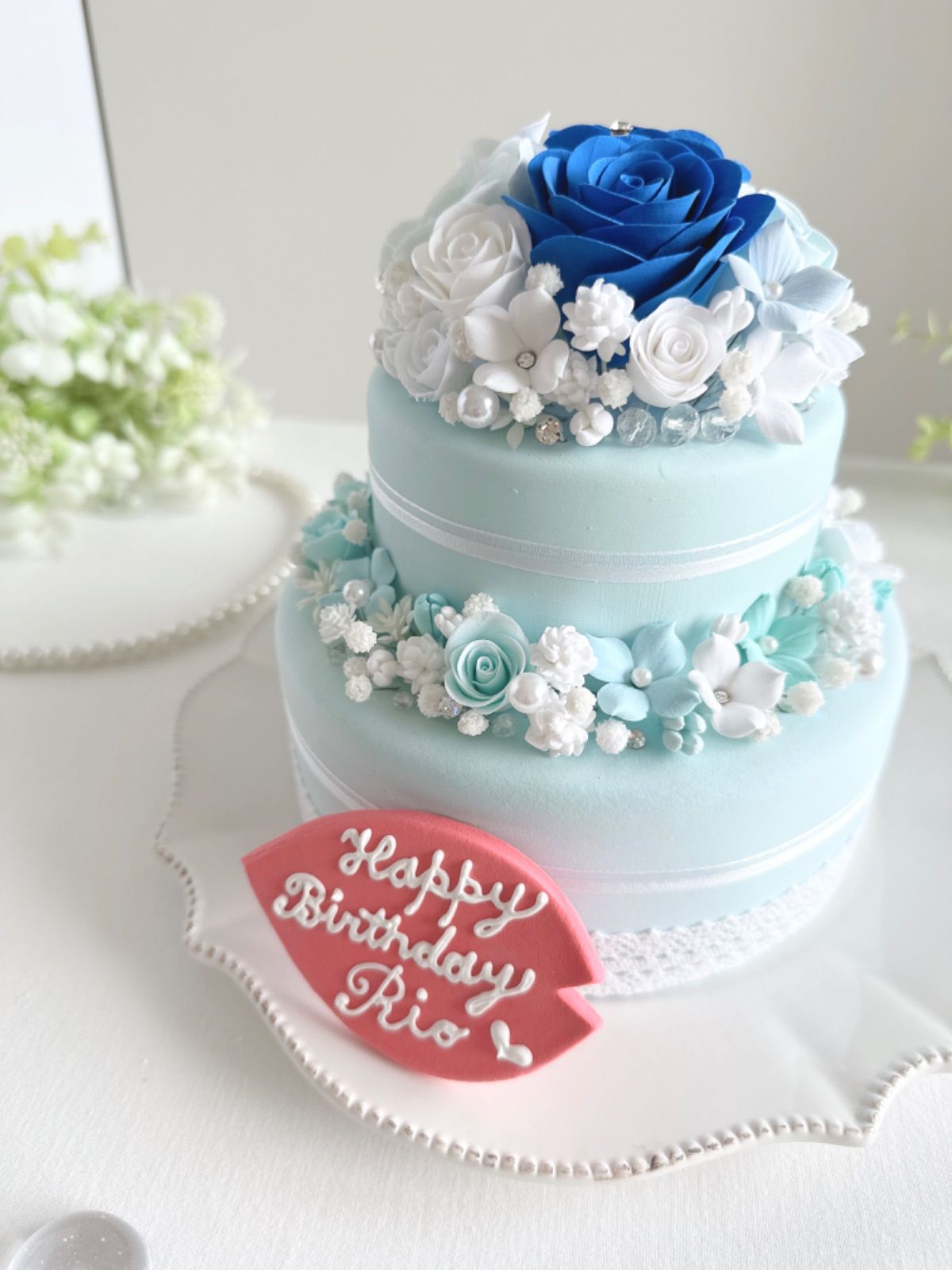 ティファニーカラー3段クレイケーキ 3段クレイケーキ【ブルー】 | K LUEUR