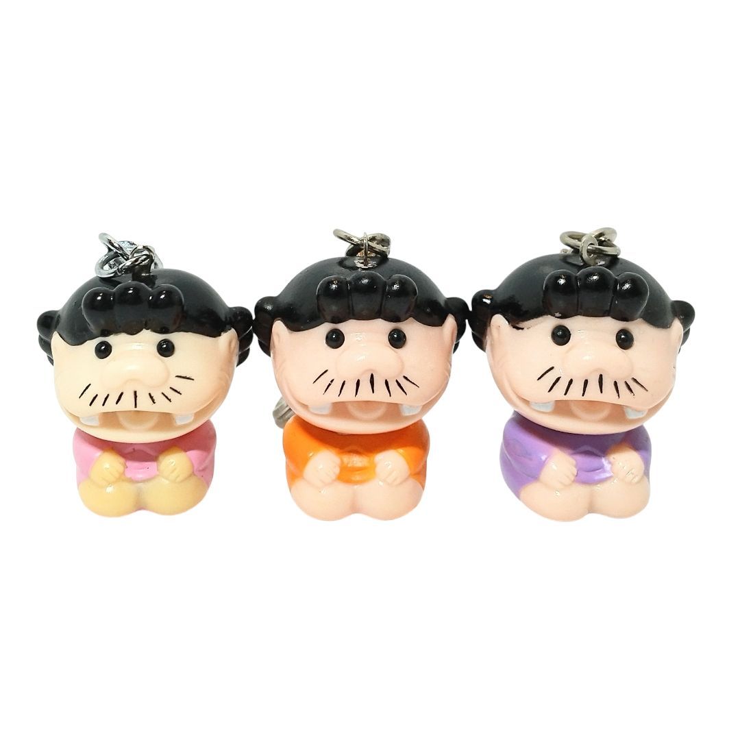 サザエボン キーホルダー 3点セット ： ピンク / オレンジ / 紫 天才