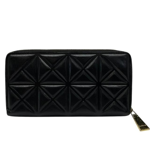 BAOBAO ISSEY MIYAKE ラウンドファスナー　長財布　レザー ISSEY MIYAKE(イッセイミヤケ) / 長財布/ブラック/BAOBAO/使用感