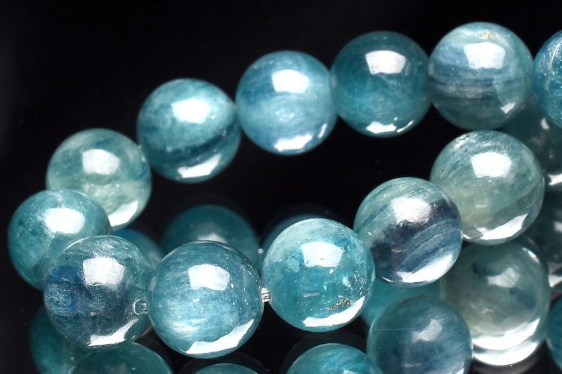 １点物 高品質天然色 グリーンブルー ブルーグリーンカイヤナイト 10mm ブレスレット パワーストーン 天然石 _U7523