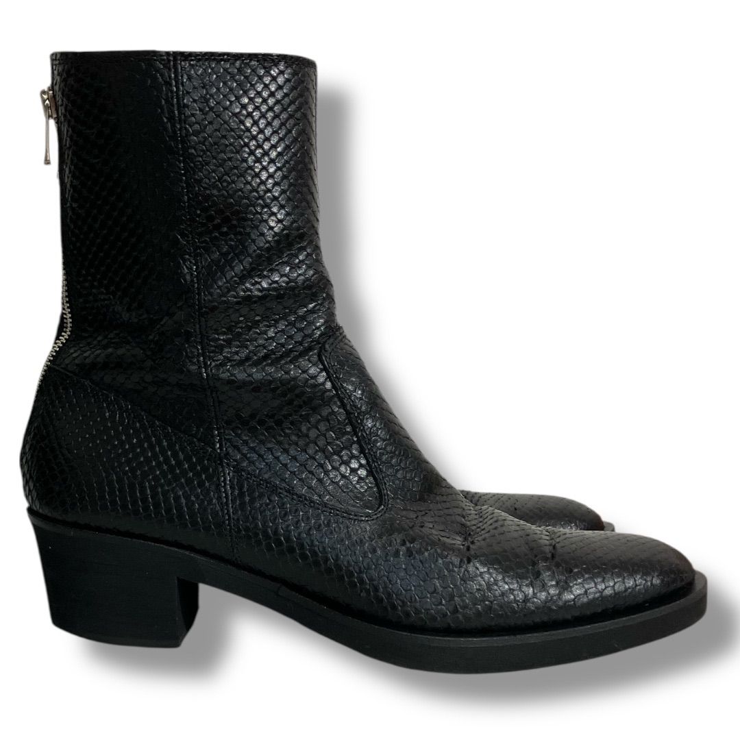 【NO ID.】ドレープヒールブーツ☆バックジップ☆44サイズ☆黒☆スエード NO ID. ブーツ ドレープヒールブーツ メンズ : ZOZOTOWN Yahoo!店