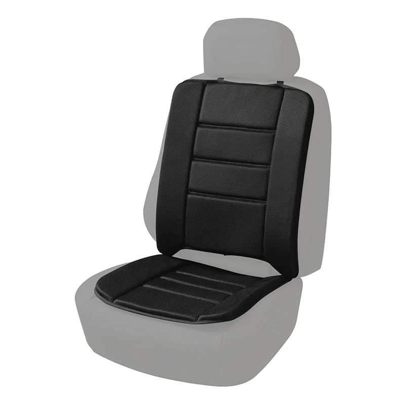 ボンフォーム(BONFORM) シートクッション メッシュフィット 軽/普通車 ダブル 低反発ウレタン ダブル45x97x2cm ブラック 5339-07BK