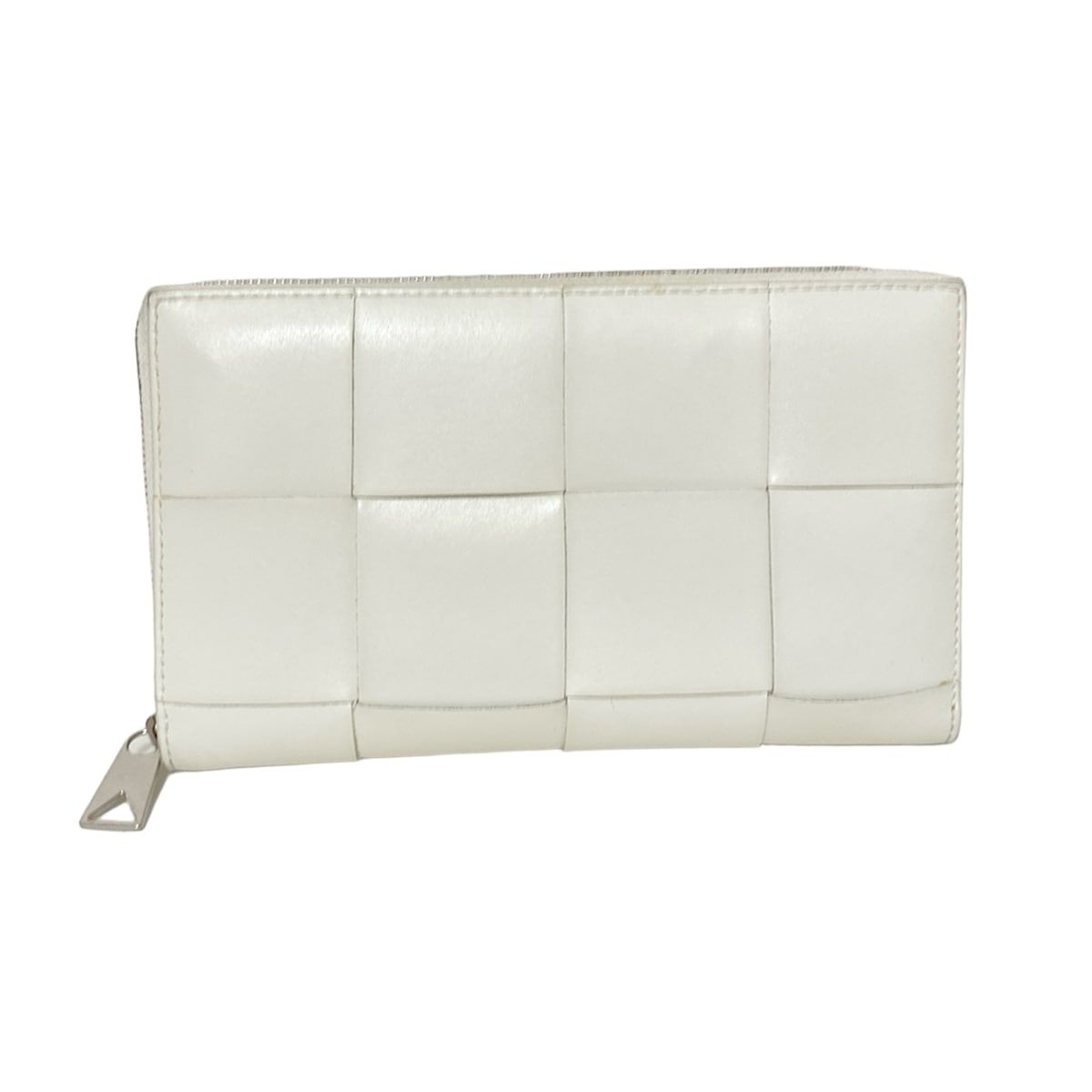BOTTEGA VENETA ボッテガヴェネタ 長財布 ジップアラウンドウォレット カセット アイボリー レザー
