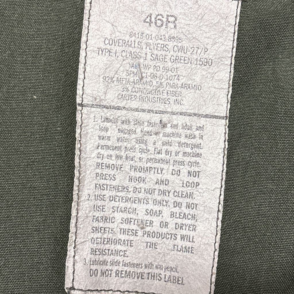 USAF】 08年納入 米軍 実物 CWU-27 フライトスーツ S-2631 - メルカリ