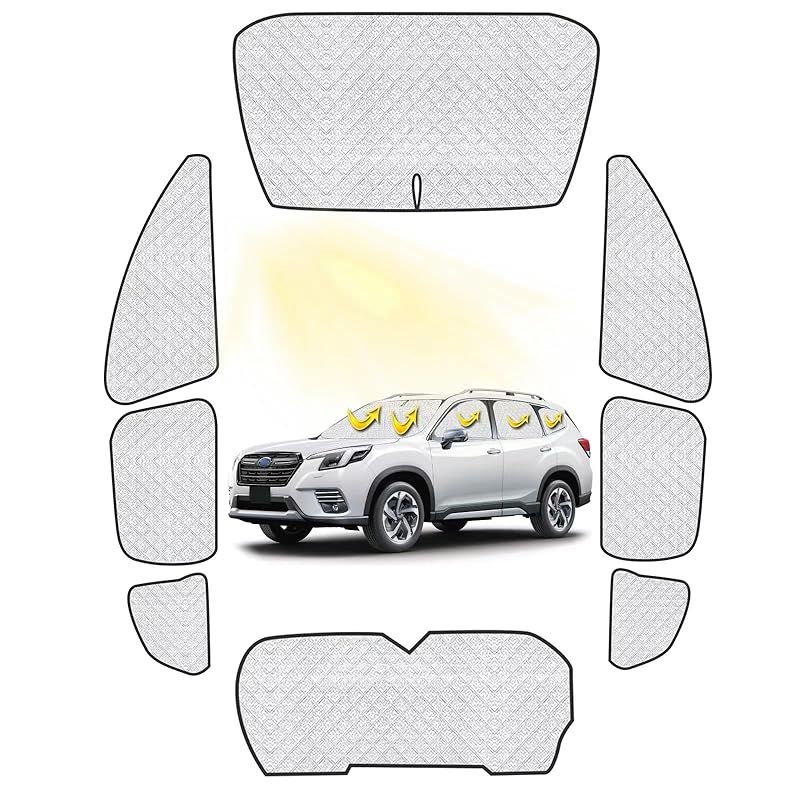 スバル フォレスター SK系 車中泊 マルチサンシェード フルセット フォレスター SK系 車用 サンシェード 仮眠 マルチサンシェード 遮光シェード 断熱 車窓日よけ 車中泊 シェード アウトドア 全窓対応 高密度 UVカット 盗難防止 冬 保温 取付簡 1